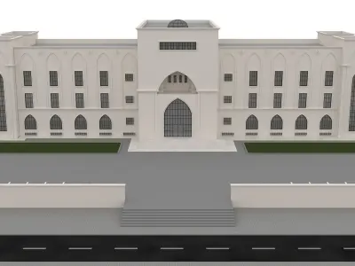 East architectural public building 3D model