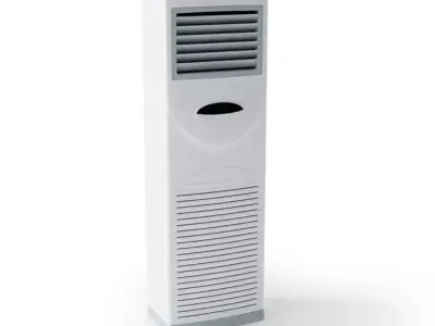 White Floor Air Conditioner 3D model