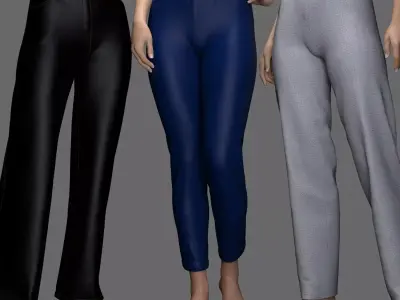 MS 3-in-1 Female Pants - G8F and G9 3D model