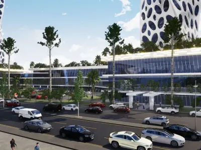 TWIN SKYSCRAPERS 3D model