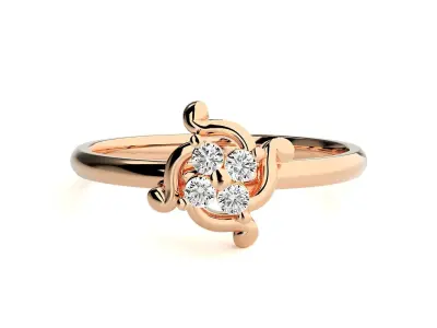 Women ring 3D print model 66