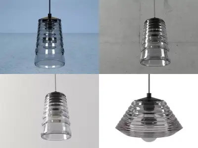 Pressed Glass Pendants 3D model