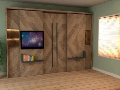 MURPHY BED HIDDEN 3D model