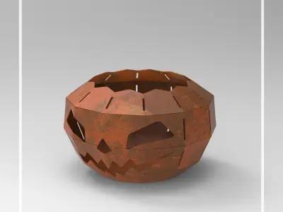 Welding Project Plans Drawings Fire Pit Halloween DXF PDF 3D model