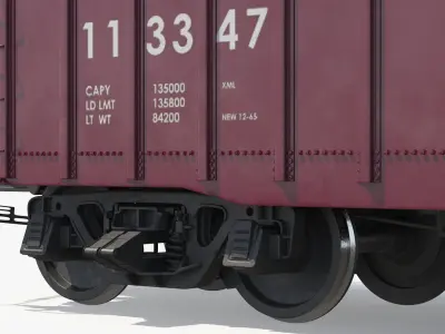  Covered Rail Cargo Boxcar X58 Maroon Color 