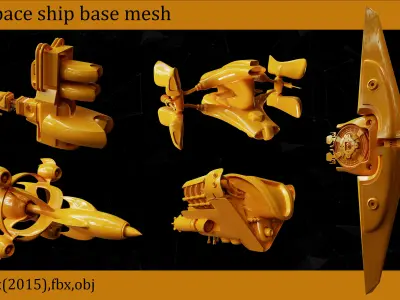 20 space ship Base Mesh   VOL04 3D model