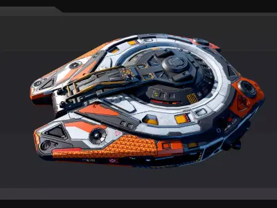 SF Shuttle - EX5 Low-poly 3D model