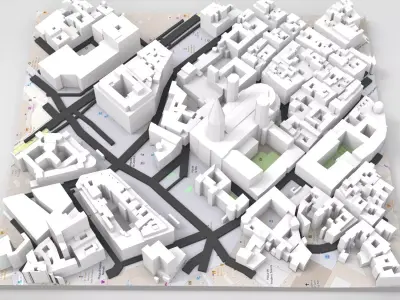 The Cathedral Holy Cross Saint Eulalia Catholic Barcelona 3D model