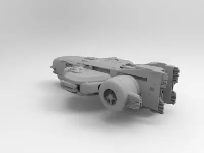 sci-fi spaceship  3D print model