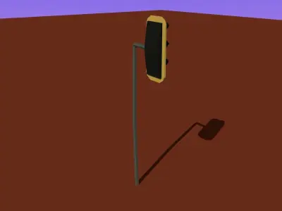 low poly Traffic light Free low-poly 3D model