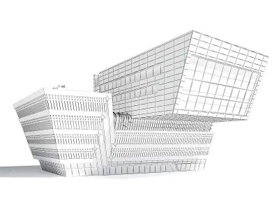 Library Building 3D Model 3D model