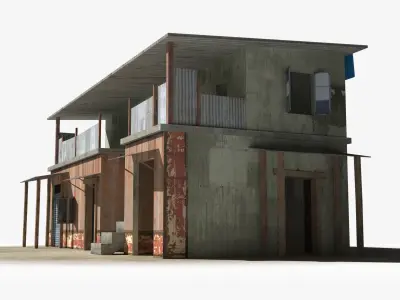 Slum x10 Low-poly 3D model