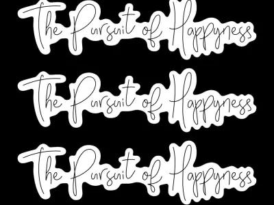 The pursuit of happiness Neon Sign 3D model