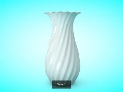 Flower Vases 3D Model Pack