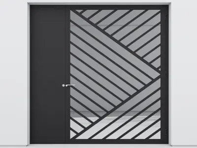 Aluminium door 24 3D model