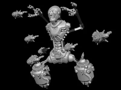 Sci-fi robot-doctor 3D model