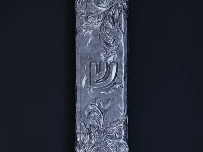 Mezuzah silver bar 3D print model
