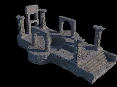 Ancient Ruin Kit - 40 plus Elements 3D model