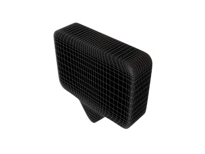 Socail Media Heart Bubble v1 011 Low-poly 3D model