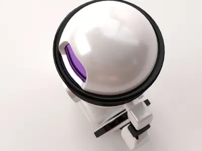 Robot with eyes 3D model