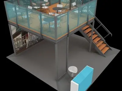 Maxima structure 6x6 double deck 3D model