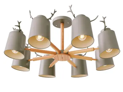 DEER B chandelier 3D model
