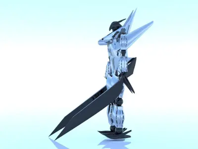 Robot Cyborg Game Caracter Sci Fi 3D model purchase