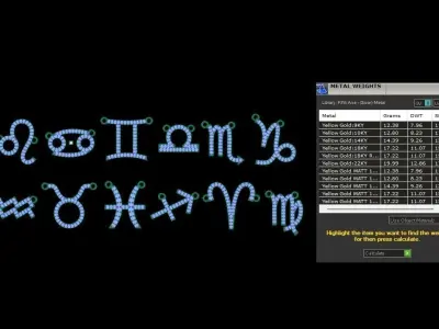 Zodiac Symbol pendant 3D print model  3D print model