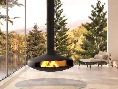 Gyrofocus Glass Suspended Fireplace 3D model