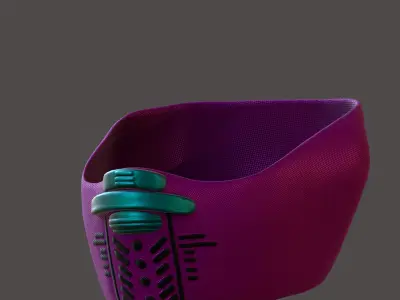 Gas mask helmet 3d model scifi Low-poly  3D model