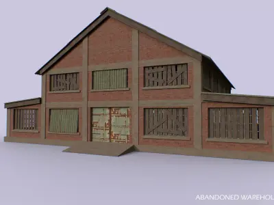 Abandoned Warehouse 01 Low-poly 3D model