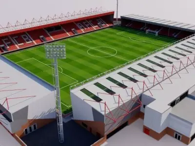 Dean Court Stadium - Bournemouth 3D model