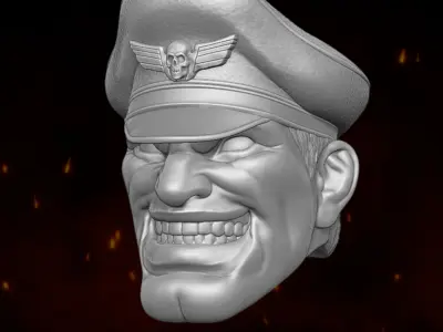 Bison Street Fighter fan art 3D printable for action figures 3D print model