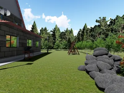 country house sketchapp lumion Free low-poly 3D model