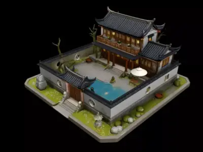  courtyard 3D model