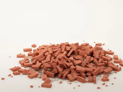 bricks 03 stack of bricks 3D model