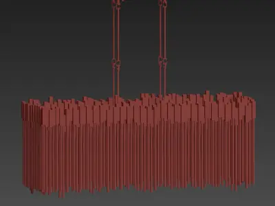 Varaluz Matrix 8 Light Wide Linear Chandelier 3D model