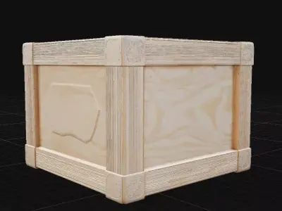 Wooden Crate Game Ready Prop 3D Model Games And Animations Low-poly 3D model
