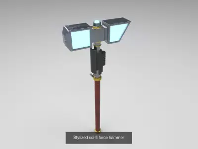 Set of sci fi weapons gameready 3D Model Pack