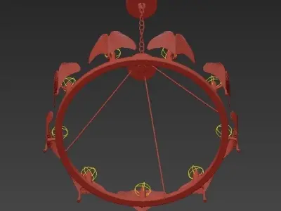 CURREY AND COMPANY GIN KYO CHANDELIER 3D model