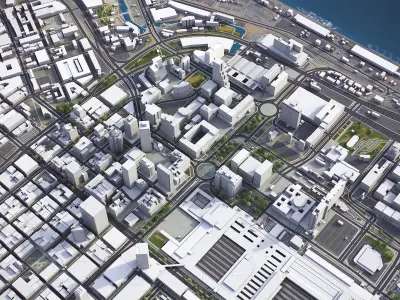 Cape Town Low-poly 3D model