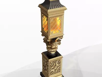 Classic Street Light 0103 Low-poly 3D model