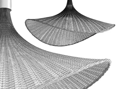 Rattan Chandelier 3D model