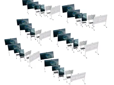 TV display screen movable stand 3D model 3D model