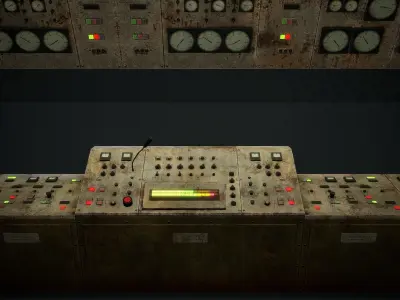 Control Board Low-poly 3D model