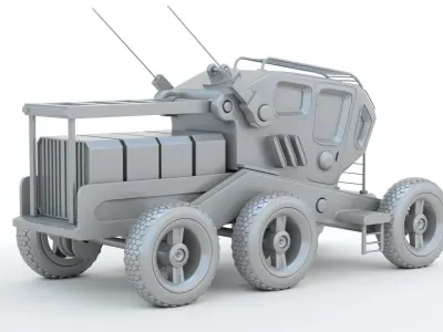 Sci-Fi Truck 3D print model