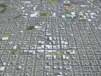 Provo - Utah  Low-poly 3D model