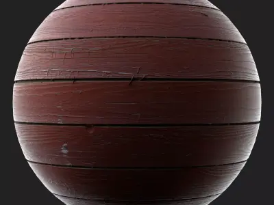 3D Scanned Seamless Wooden Planks Painted Texture