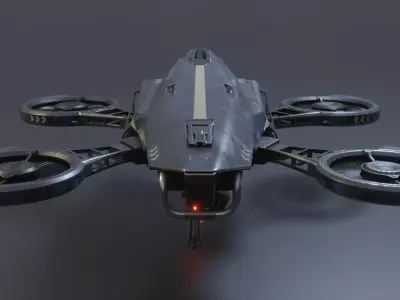 Sci-fi drone Low-poly 3D model Low-poly