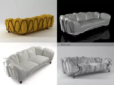 Corbeille Sofa 3D model